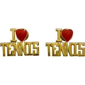 Jw947 - Wholesale Lot of 65 I LOVE TENNIS Pins - New